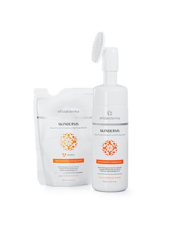Kit Skinderms Espuma de Limpeza Facial e Demaquilante + Refil