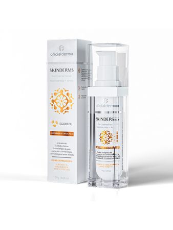 Skinderms - Gel creme de Vitamina C  + AHAs e Niacinamida - Anti Idade  30g