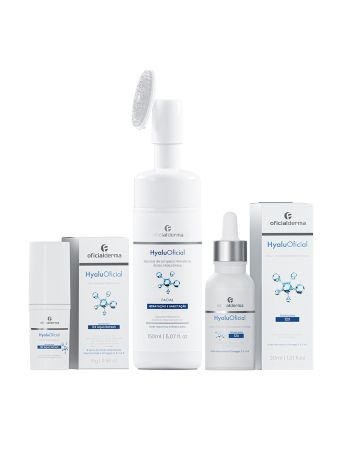 HyaluOficial Anti-idade Espuma + Sérum Volumizador + Stick