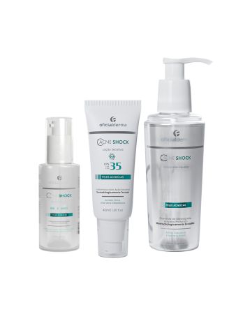 Sabonete Líquido + Sérum Antiacne + Loção Secativa | AcneShock