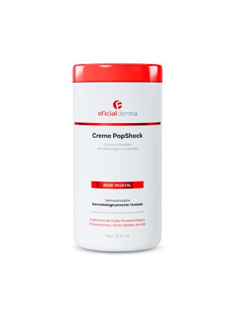 Creme Ativador PopShock Massagem Corporal Anticelulite 1Kg